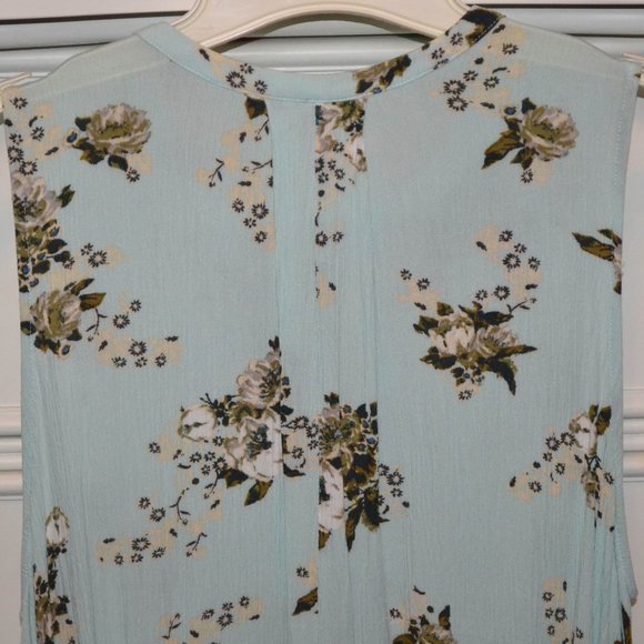 FREE PEOPLE Tree Swing Tunic Top Mint Green Floral - Picture 4 of 5